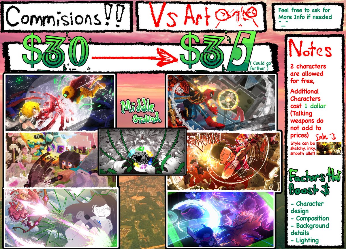 glreadstoomuch's tweet image. Hihi! (The swirly sign is an @ btw )
Commisions are UP!!!!!