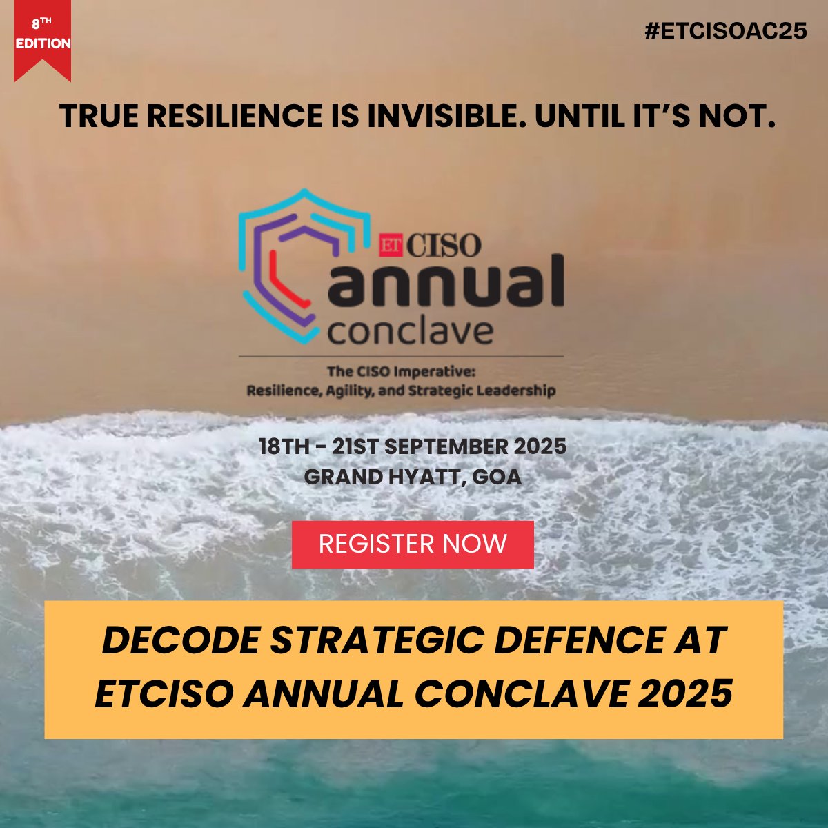 At ETCISO Annual Conclave 2025, we’re putting these invisible wins at the center — decoding how top CISOs turn faint signals into decisive actions.

📍 Learn to lead with foresight, not fear.
Express Interest: shorturl.at/g9lqM

#ETCISOAC25 #CISOChronicles #CyberResilience