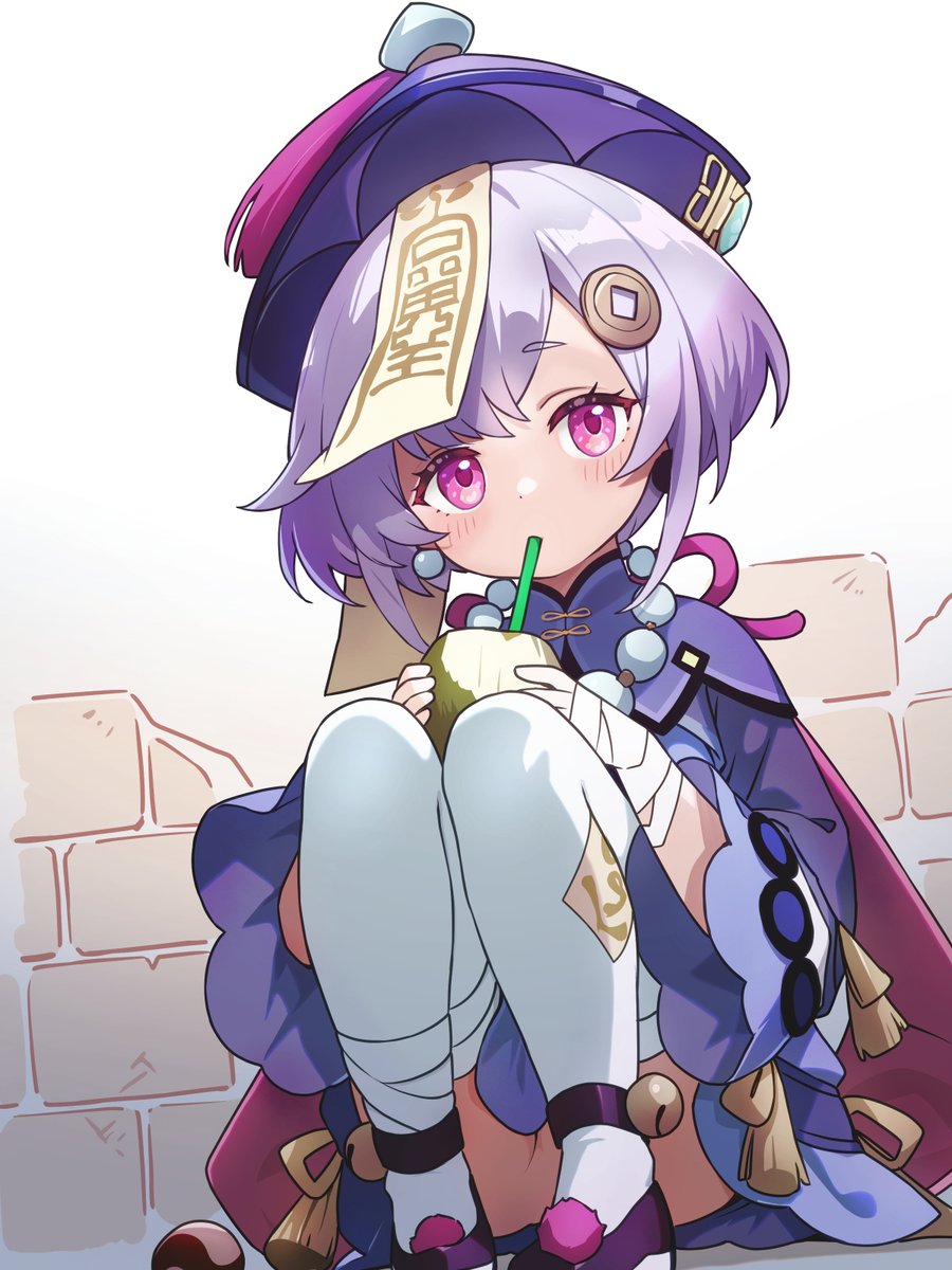 「あなたもココナッツミルク飲む？」

#原神 #七七