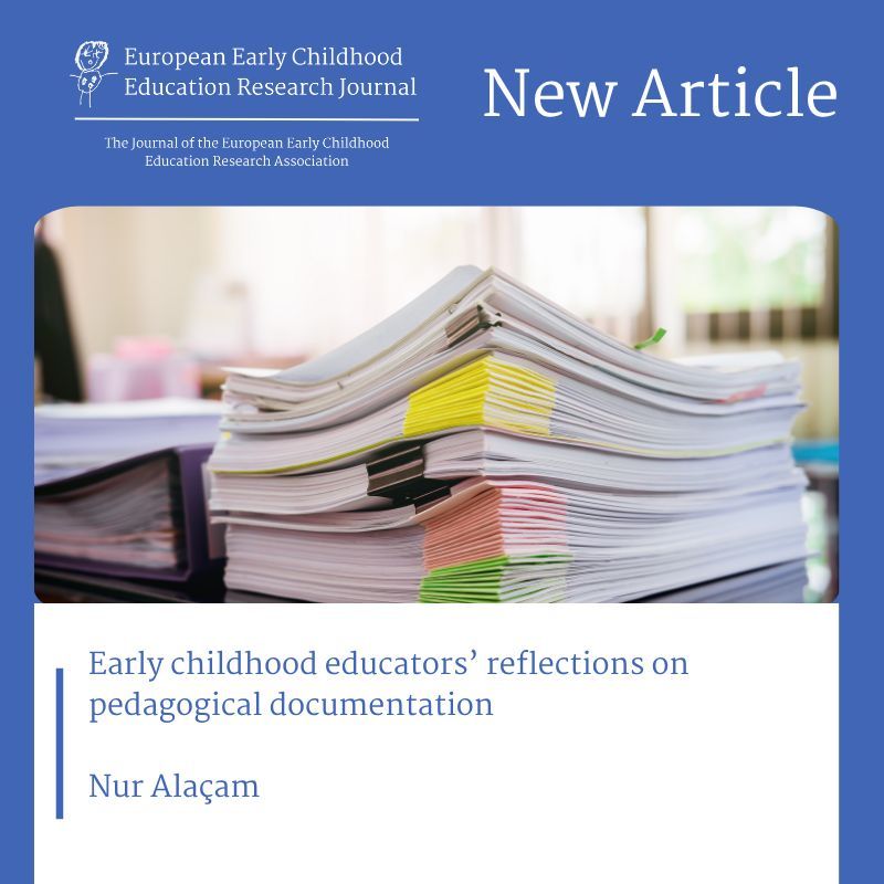 eecera's tweet image. 📄 New article in the EECERJ: 

Early childhood educators’ reflections on pedagogical documentation
Nur Alaçam

tandfonline.com/doi/full/10.10…

#AcademicResearch #JournalArticle #ResearchFindings #NewResearch #EECERJ #EECERA