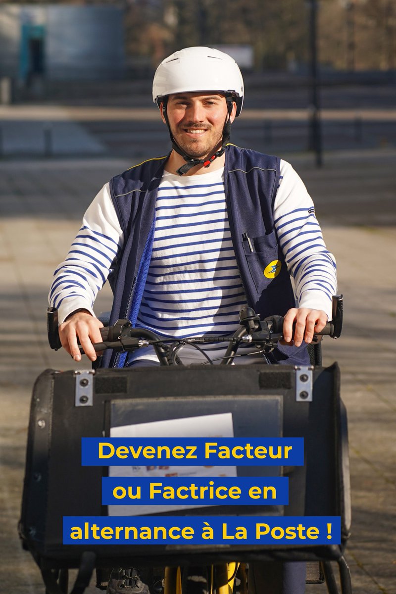 📬 [#LaPosteJeunes]
Envie d’un métier de terrain, utile et proche des gens ?
Rejoignez La Poste en #alternance en tant que facteur en Sud-Est !

🎯 132 postes sont à pourvoir à Marseille, Lyon, Nice, Grenoble, Avignon… 

📢 Candidatez dès aujourd’hui
🔗 lc.cx/TjvAfH