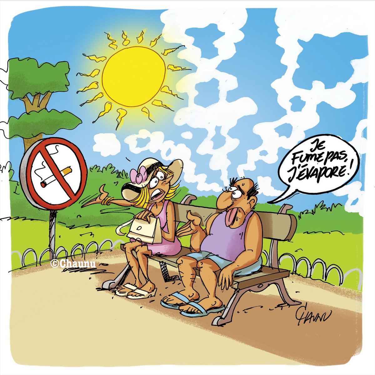 EmmanuelChaunu's tweet image. ✏️ dessins du jour pour @ouestfrance et @_lunion interdiction de #fumer à la #plage #actu #dessindepresse