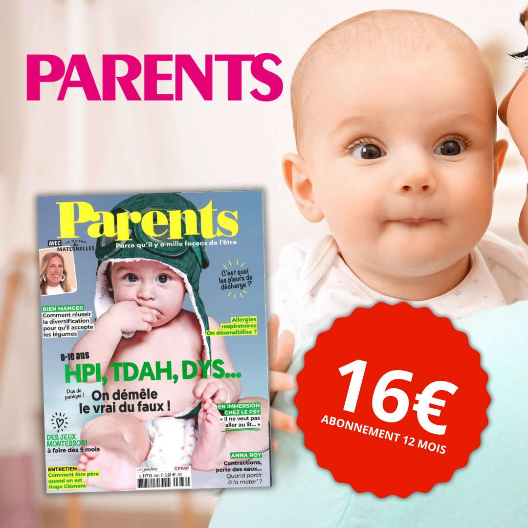 L'abonnement d'un an à Parents magazine en promo à seulement 16€ 🔥 Toutes les infos ici : argentdubeurre.com/bons-plans/cul…

#BonPlan #PROMO #promotion #presse #parent