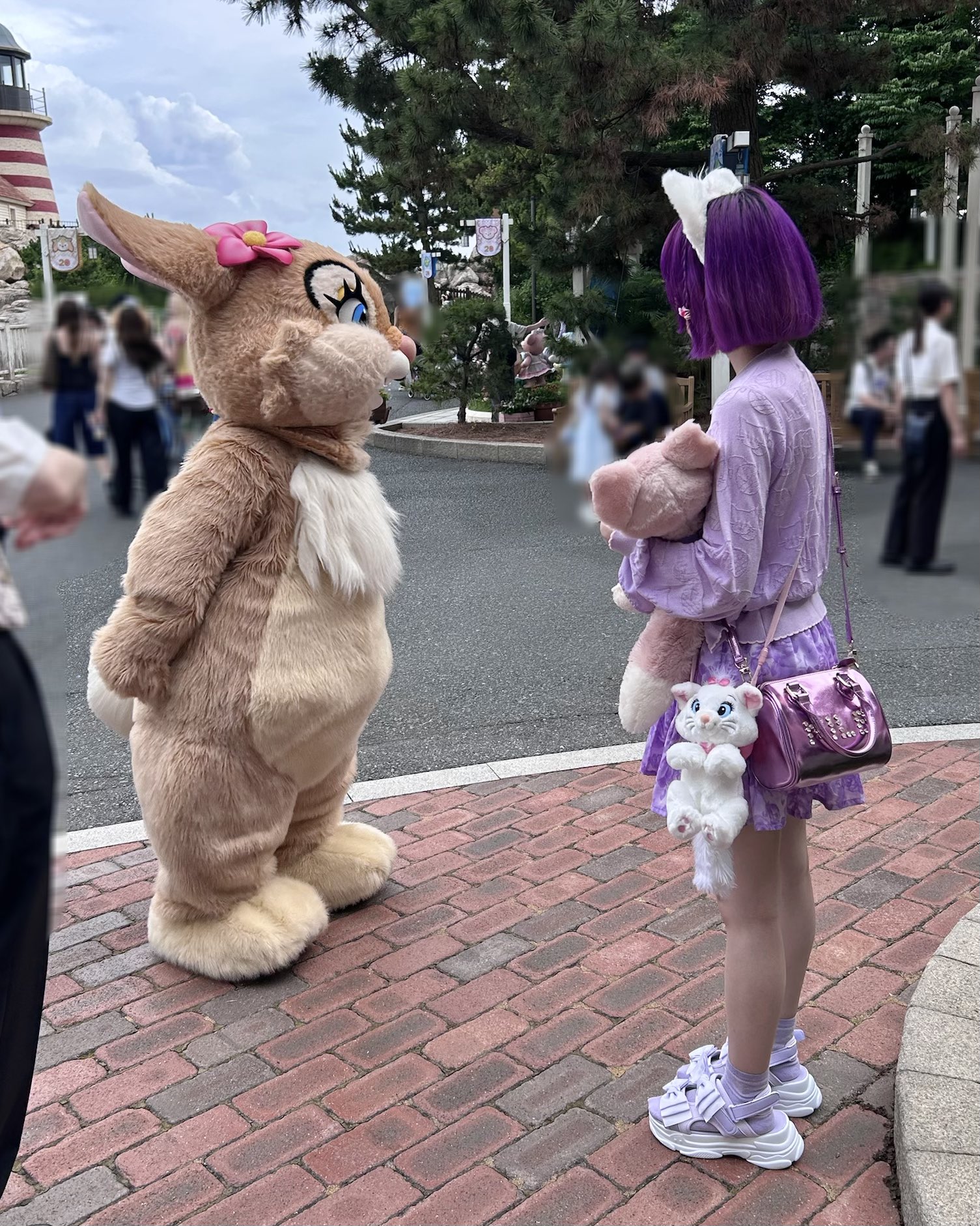 海外限定 babythree ベイビースリー 紫 むらさき 垂れ耳 うさぎ