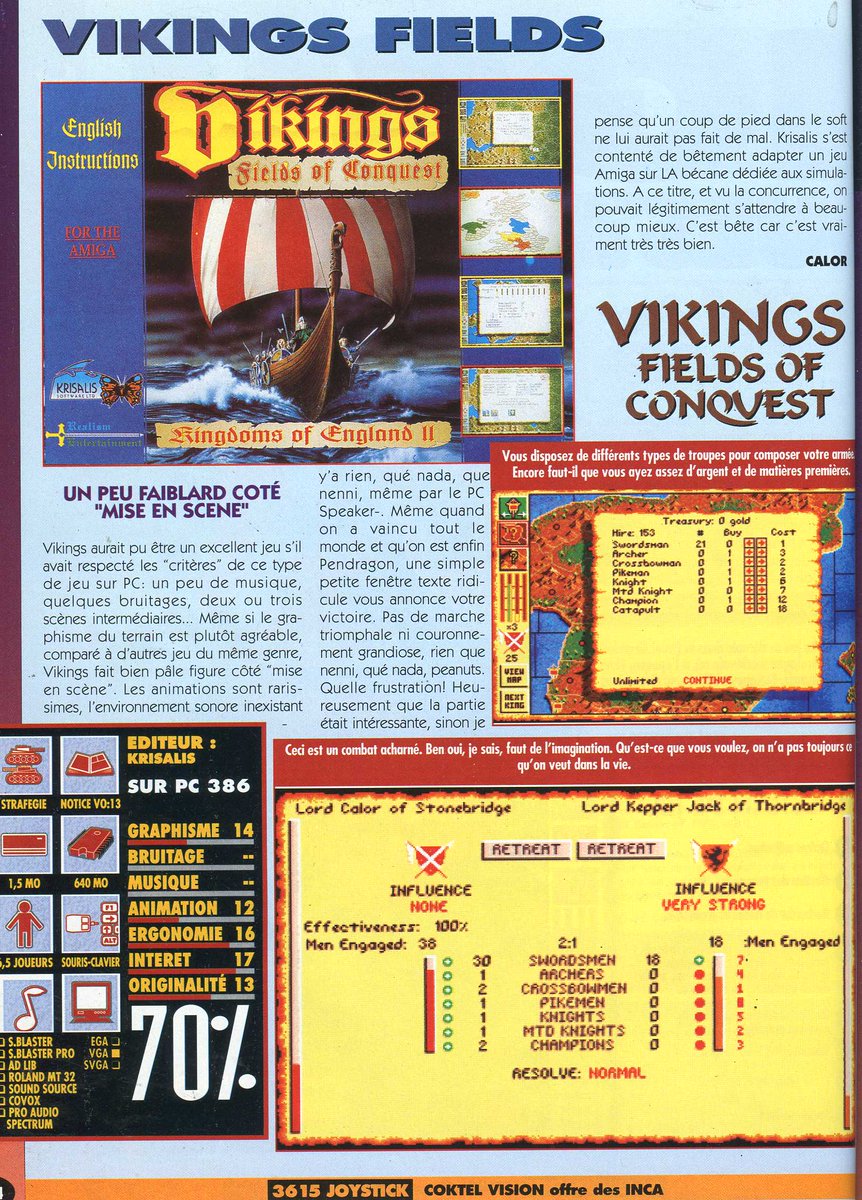 AllmightoFranky's tweet photo. #Nostalgeek,on termine ce moi de juin et ce #Joystick 39 de juin 93 (32ans d'age) avec des tests!#Vikings fields of conquest sur #PC et #GrahamGooch.. du cricket.. oui oui.. sur #Amiga! #retro #retrogaming #micro #oldschool #80s #90s 1/5 https://t.co/tCQ62CRXnu