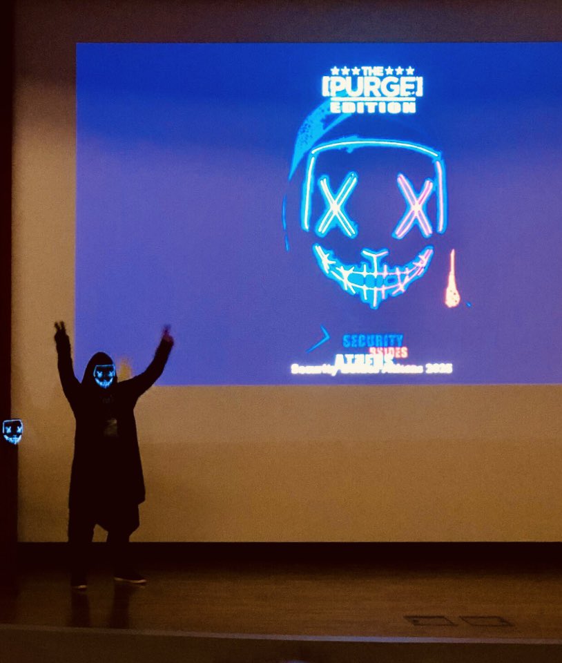 drgfragkos's tweet image. Security BSides Athens 2025, the[PURGE] edition @BSidesAth was insane, from all aspects. Having to plan &amp;amp; host almost 1000 participants, an extended team of #volunteers, a 🔴 LIVE #podcast, #speakers from all over the world, unexpected surprises throughout the day, #trainings,…