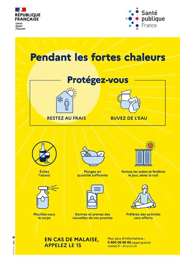🌞Les épisodes de canicule présentent des risques pour la #santé, et ce particulièrement pour les personnes âgées. 
👉Adopter les bons réflexes pendant la #canicule !
amaelles.org/prevention-can…