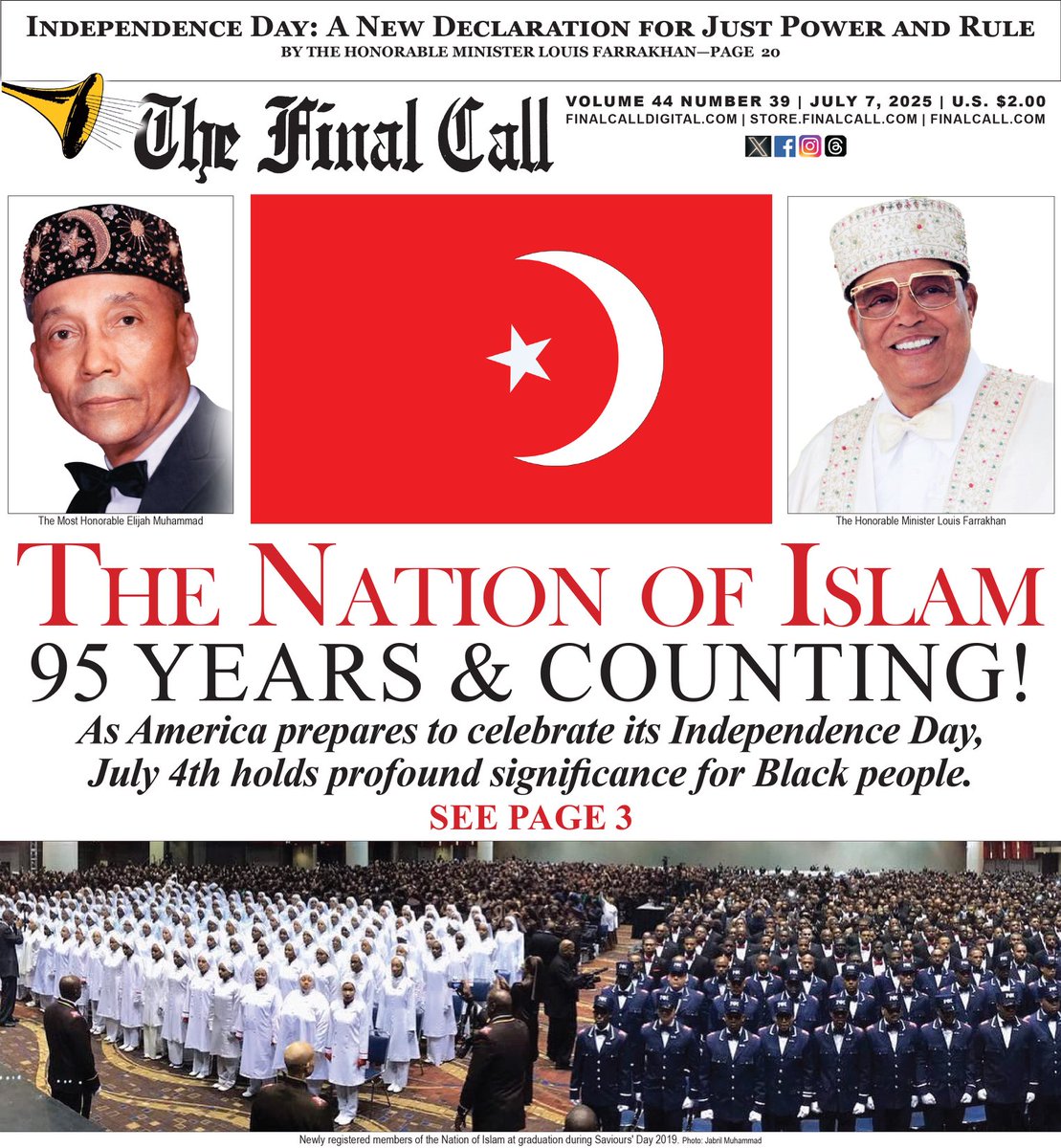 WDMuhammad91's tweet image. 🎺📰~The Final Call Newspaper~
⭐️🌙THE NATION OF ISLAM 95 YEARS &amp;amp; COUNTING!
👏🏽👏🏽👏🏽👏🏽👏🏽👏🏽👏🏽👏🏽👏🏽👏🏽👏🏽👏🏽👏🏽