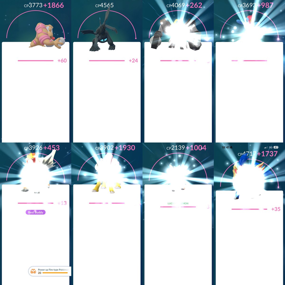 MrAvalanchePoGo's tweet image. #MaxOutMonday after #PokemonGO global go fest, @Itzwalshie spent 9 million stardust to get me to 400 level 50 mons 🫡