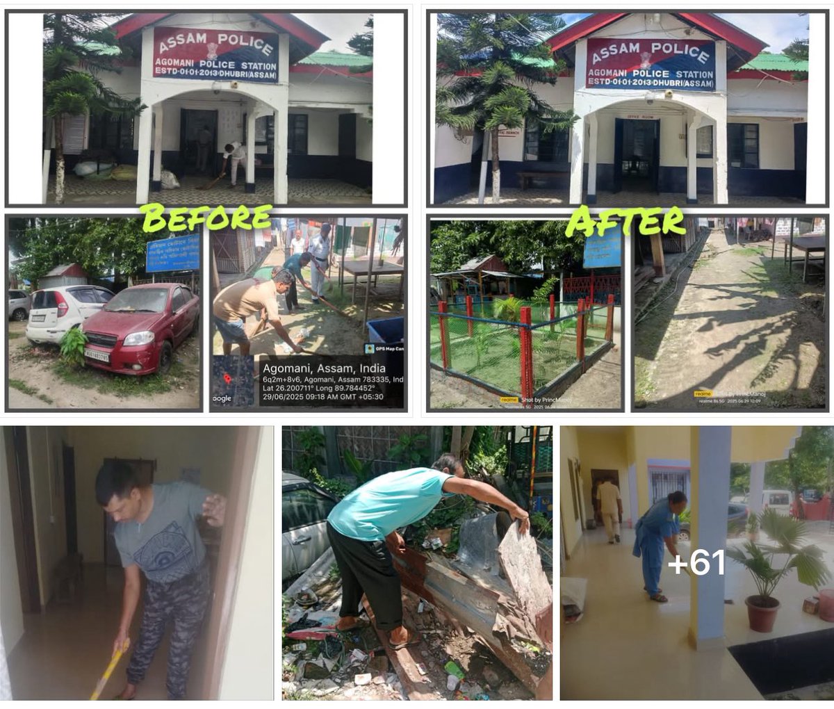 Dhubri Police (@dhubri_police) on Twitter photo Cleanliness is next to Godliness!
Safai Abhiyan carried out in all Police units of Dhubri Police.
#জনহিতজনসেৱাৰ্থে
<a href="/CMOfficeAssam/">Chief Minister Assam</a> <a href="/himantabiswa/">Himanta Biswa Sarma</a> <a href="/DGPAssamPolice/">DGP Assam</a> <a href="/HardiSpeaks/">Hardi Singh</a> <a href="/assampolice/">Assam Police</a> Cleanliness is next to Godliness!
Safai Abhiyan carried out in all Police units of Dhubri Police.
#জনহিতজনসেৱাৰ্থে
<a href="/CMOfficeAssam/">Chief Minister Assam</a> <a href="/himantabiswa/">Himanta Biswa Sarma</a> <a href="/DGPAssamPolice/">DGP Assam</a> <a href="/HardiSpeaks/">Hardi Singh</a> <a href="/assampolice/">Assam Police</a>