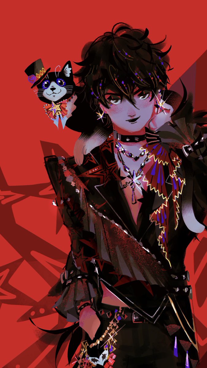 peacknoir's tweet image. 蓮蓮 x 渚⭐️❤️‍🔥
自己給他們畫服
#p5x #Persona5ThePhantomX 
#女神異聞錄夜幕魅影 #Persona5X