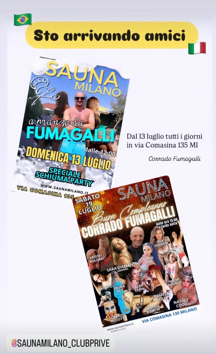 SaunaMilano (@saunamilano) on Twitter photo Dal 13 #luglio torna <a href="/CorradoBGsex/">Corrado Fumagalli ufficiale</a> alla <a href="/saunamilano/">SaunaMilano</a> saranno giornate di #festa e #trasgressione
πβοΈππ Dal 13 #luglio torna <a href="/CorradoBGsex/">Corrado Fumagalli ufficiale</a> alla <a href="/saunamilano/">SaunaMilano</a> saranno giornate di #festa e #trasgressione
πβοΈππ