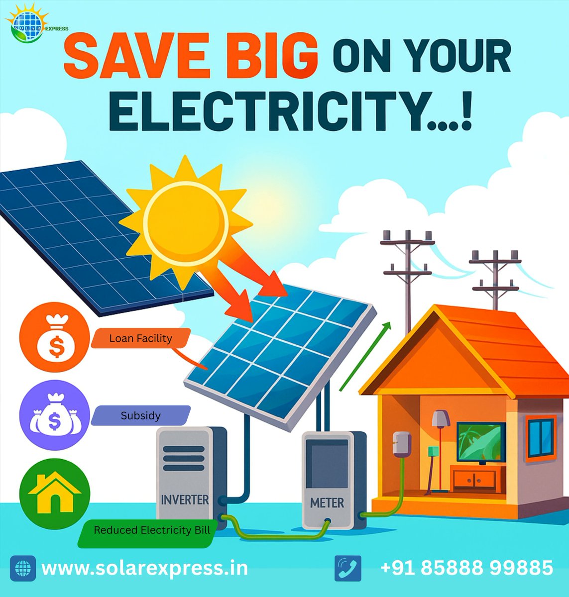 SolarExpressInd's tweet image. 💡 Switch to Solar = Low Power Bill!

Get Upto ₹13,000  Subsidy + Easy Loan Facility!

📞 85888 99885 | 🌐 solarexpress.in

#SolarExpress #LowBill #PMSuryaGharYojana #GoSolar #GreenEnergy #UPSolar
