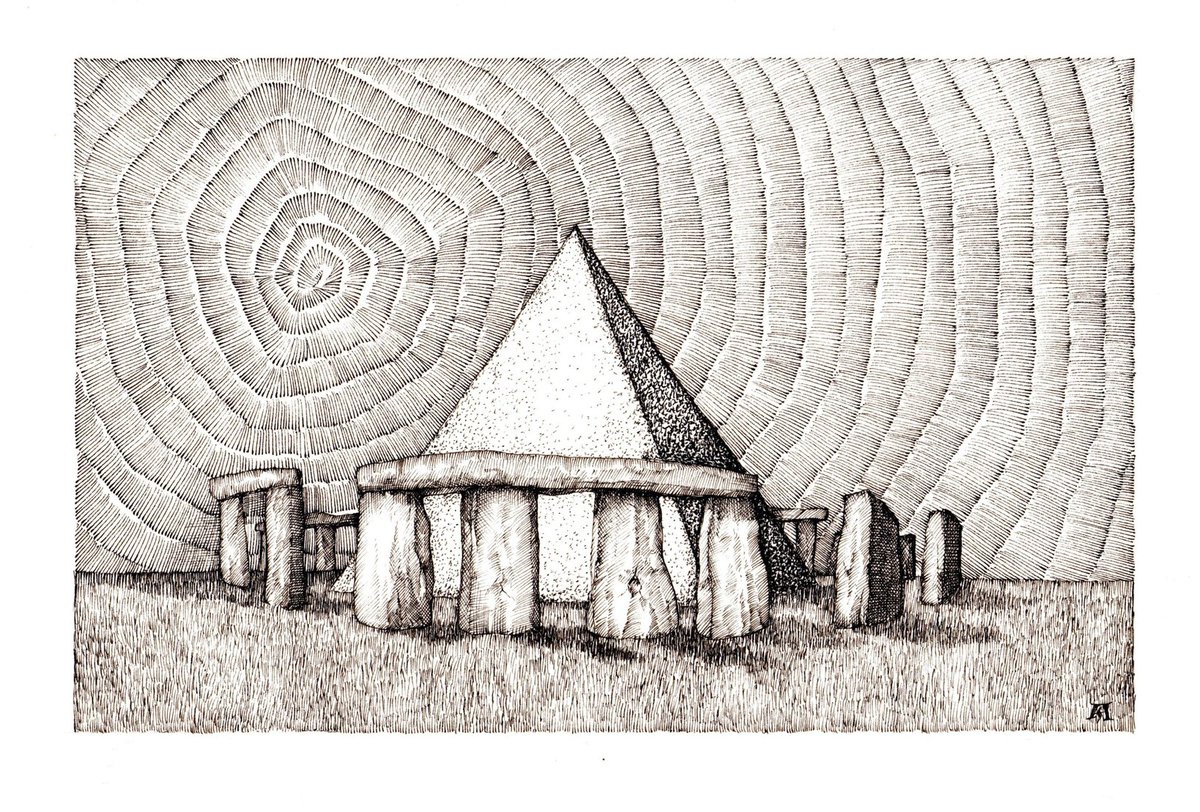 Summer Solstice Effects.
Effets du solstice d'été.
#drawing #illustration #inkdrawing #Solstice #Stonehenge #pyramide #art #arte #kunst #ArtistOnTwitter