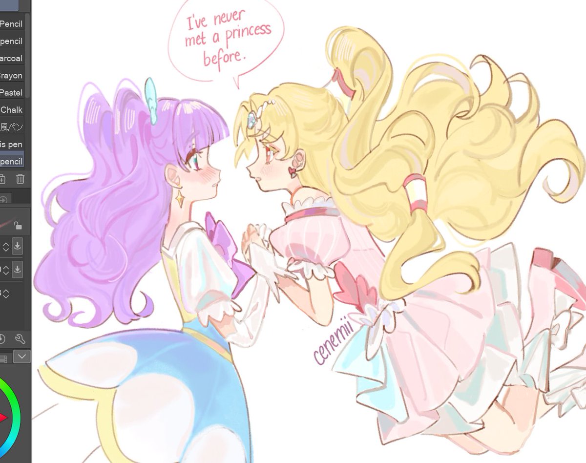 cenemetsu's tweet image. if you develop a crush at 13 they send you to the guillotine #precure