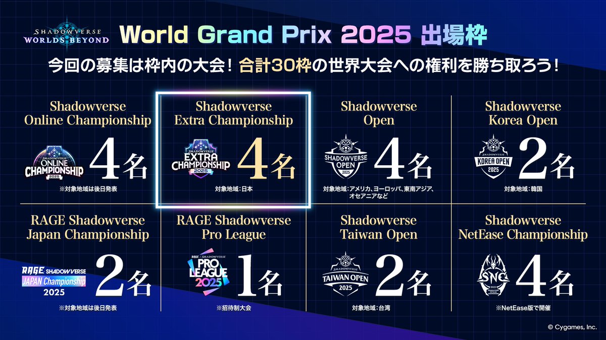 Shadowverse Extra Championship 2025 公式大会がいよいよ開催⚔ ＼ 7