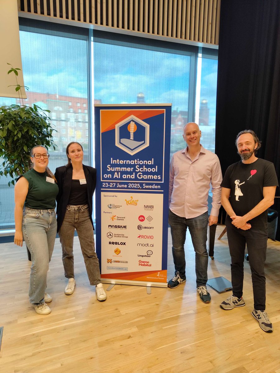Dominika Woszczyk (@domi_woszczyk) on Twitter photo Just got back from the <a href="/GameAISchool/">AI and Games School 2025</a> 2025 in Malmö! 🎮
A week packed with brilliant lectures, industry talks, and great conversations. Big thanks to
<a href="/togelius/">Julian Togelius</a>, <a href="/yannakakis/">Georgios N. Yannakakis</a> for organising. Feeling even more excited for what we’re building at <a href="/iconicgamesio/">Iconic</a>! Just got back from the <a href="/GameAISchool/">AI and Games School 2025</a> 2025 in Malmö! 🎮
A week packed with brilliant lectures, industry talks, and great conversations. Big thanks to
<a href="/togelius/">Julian Togelius</a>, <a href="/yannakakis/">Georgios N. Yannakakis</a> for organising. Feeling even more excited for what we’re building at <a href="/iconicgamesio/">Iconic</a>!