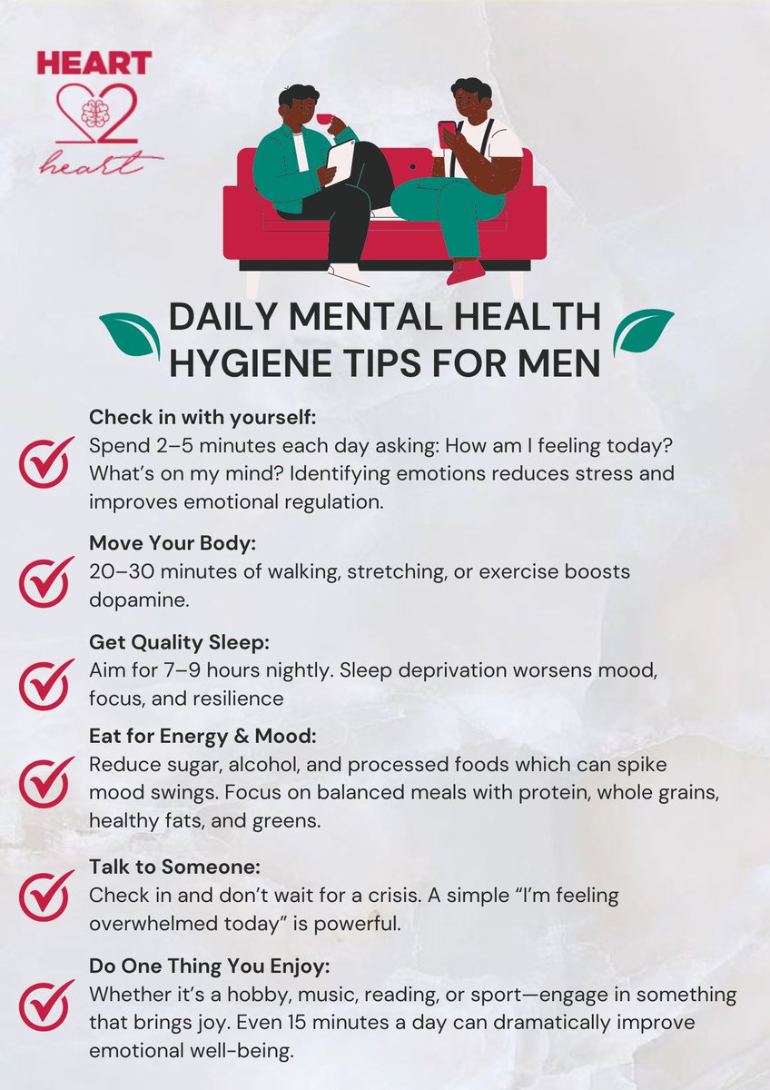 Heartyspaces's tweet image. Mental hygiene is like physical hygiene. it’s built with small, consistent habits. You don’t have to wait until you’re burned out to take care of your mind. Start daily, start small, but most importantly, start now.
#MentalHealthAwareness
