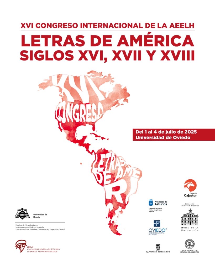 SEESXVIII (@siglo_18) on Twitter photo Mañana, martes 1 de julio, se inaugura en la Universidad de Oviedo el XVI Congreso Internacional de la AEELH, «Letras de América: siglos XVI, XVII y #XVIII», que se desarrollará hasta el viernes 4 y del que el IFESXVIII es entidad colaboradora.  Va aquí el programa Mañana, martes 1 de julio, se inaugura en la Universidad de Oviedo el XVI Congreso Internacional de la AEELH, «Letras de América: siglos XVI, XVII y #XVIII», que se desarrollará hasta el viernes 4 y del que el IFESXVIII es entidad colaboradora.  Va aquí el programa