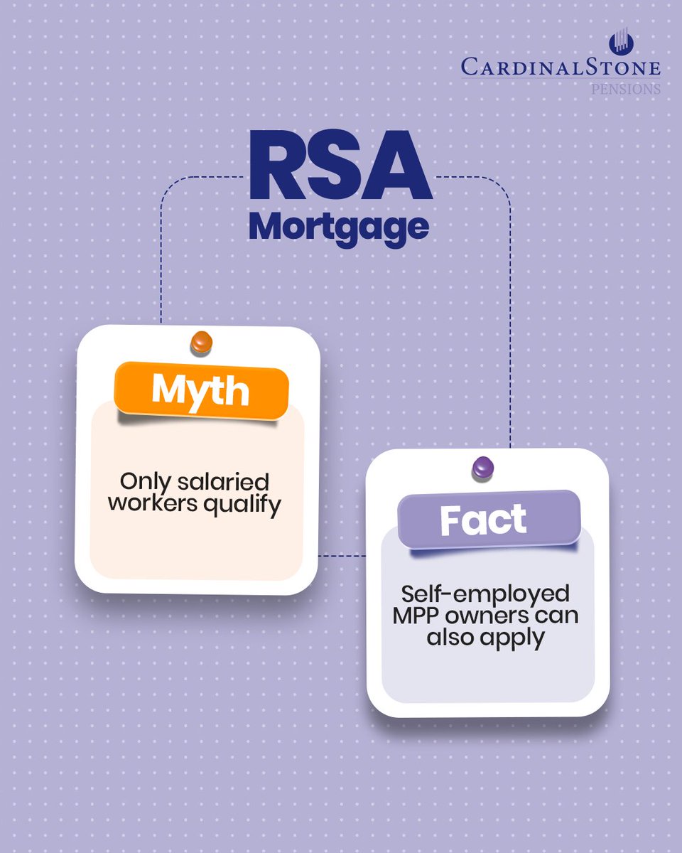 CStonePensions's tweet image. There’s a lot of misinformation out there! So, let’s set the record straight.

Here are the most common RSA mortgage myths debunked. 🏠

#CardinalStonePensions #SayYes #SayYesToCardinalStonePensions