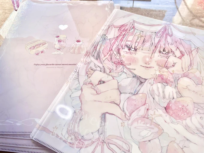 A4クリアファイルできたよ この絵でポストカードも作りました! #デザフェス61