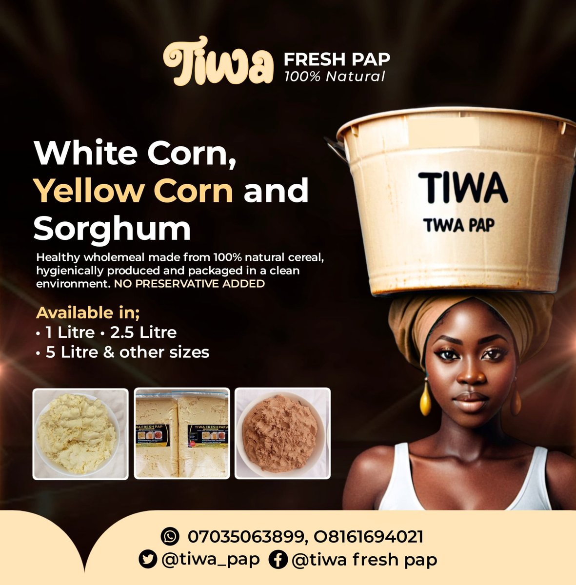 QUBRAH11's tweet image. Good morning, everyone 🥰
I’m a small business owner working hard to grow.
Please support me by reposting and patronizing my business.

Your support means the world
God bless you all 🙏🏽
#FreshPap #NaijaFood #Dataplug
#SupportSmallBusiness #SmallBizNigeria #entrepreneur