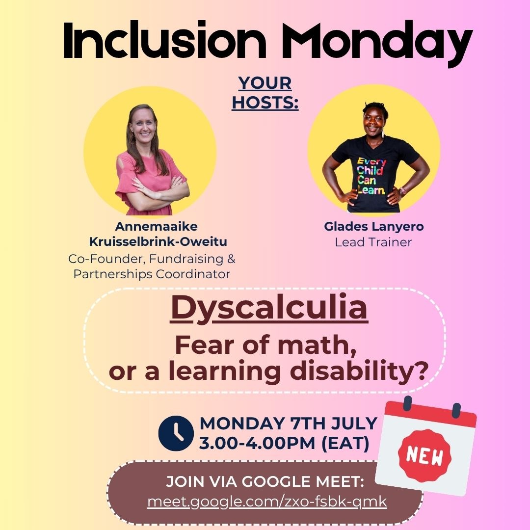Backup_Uganda's tweet image. Struggling with numbers? It could be Dyscalculia. Join us this #InclusionMonday to learn what it is & how the right support helps kids & adults thrive! 💡
Sign up today 👉 lght.ly/87im3mj
#DyscalculiaAwareness #InclusiveEducation #BackupFamily