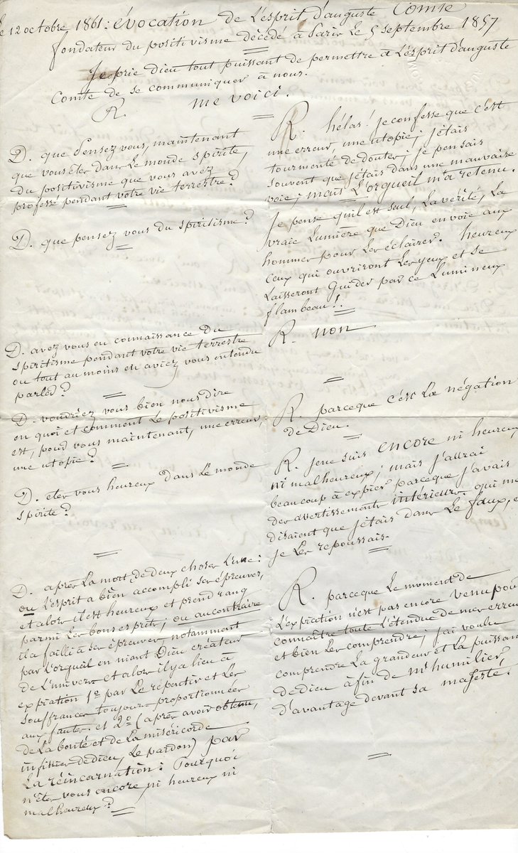 augustecomte75's tweet photo. [PRET] "12 octobre 1861, évocation de l'esprit d'Auguste Comte" - une archive  prêtée par la MAC à l’ Hôtel Départemental des Expositions du Var à Draguignan pour l'exposition #Fantômes, qui s'y tient jusqu'au 28 septembre. Le commissariat est assuré par
@doctroptard https://t.co/GGFgsvK3Ld
