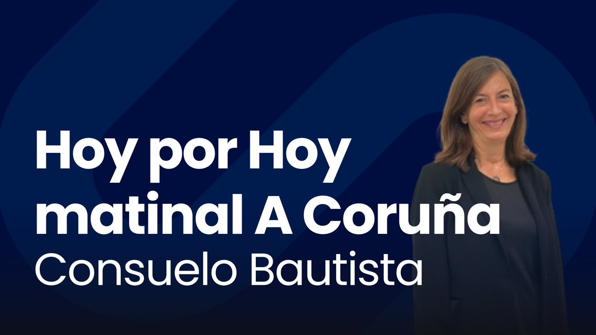 Radio Coruña Cadena SER (@radiocoruna) on Twitter photo 🔴DIRECTO| 📡Hoy por hoy matinal A Coruña
🎙️ <a href="/ConsBautista/">Consuelo Bautista</a>
📻 93.4
📱cadenaser.com/radio-coruna/ 🔴DIRECTO| 📡Hoy por hoy matinal A Coruña
🎙️ <a href="/ConsBautista/">Consuelo Bautista</a>
📻 93.4
📱cadenaser.com/radio-coruna/
