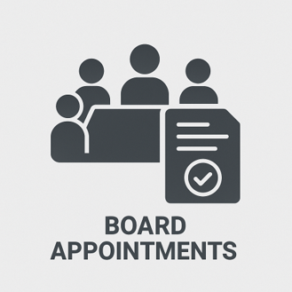 👏Commissioner Tshilidzi Madzivhandila member of Interim Advisory Board of Digital Earth Africa
 
👏Commissioner Pulane Molokwane member of the South African National Accreditation System Board
 
👏Commissioner Tanya Cohen member of the Industrial Development Corporation Board