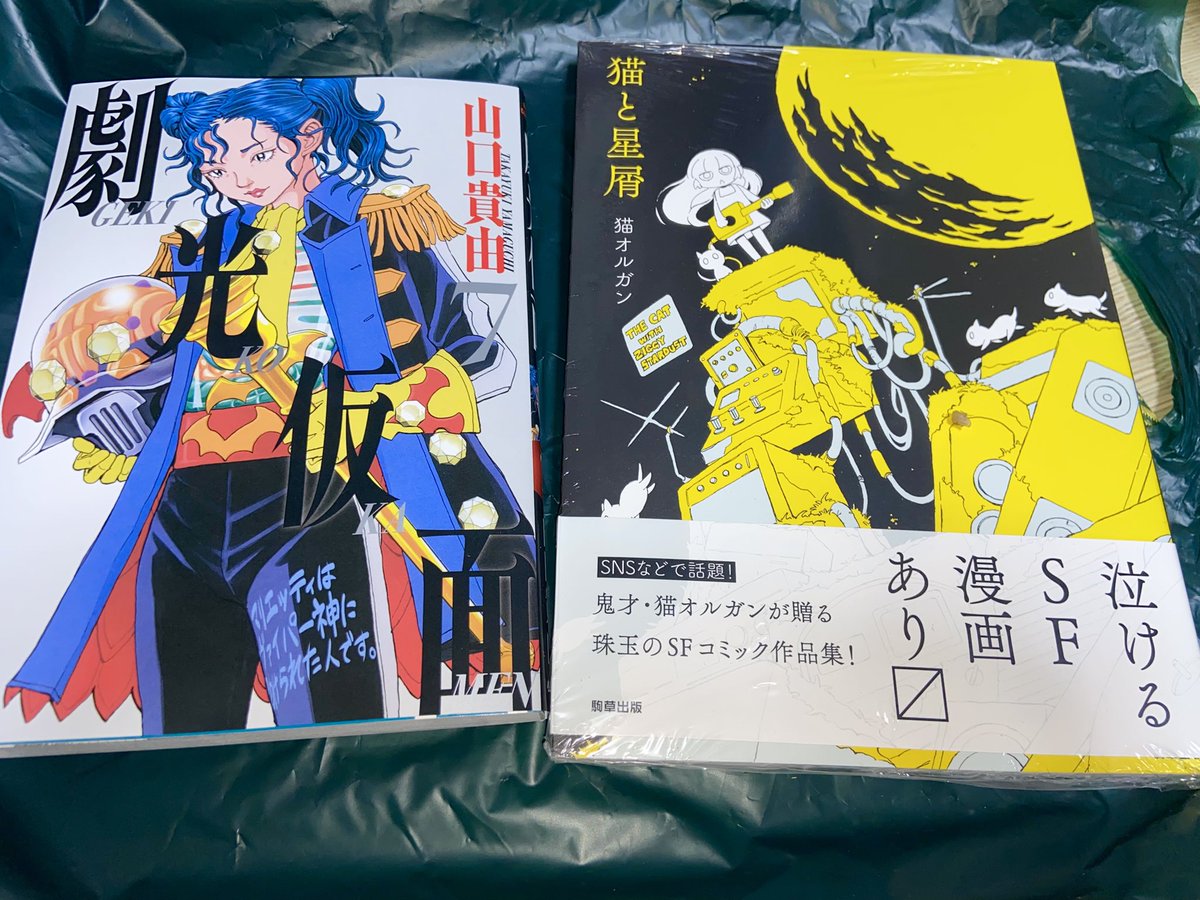 #今日買った漫画

劇光仮面 5巻
猫と星屑