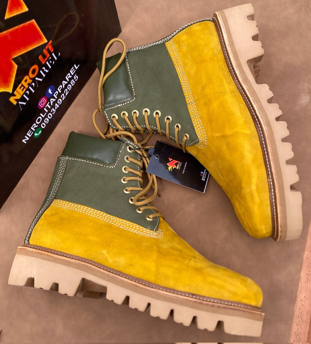 AaronDanjuma4's tweet image. Only BOOT-TIFUL vibes are allowed this new week 😁
NEROLIT HANDMADE SHOES BOOts
Straight outta kaduna state, Nigeria.
Available based on pre-order
Price #50,000 only
Send a direct msg or Whatsapp 08064171805 to place your orders
#huda #Asherkine #Chelsea #amen #Messi𓃵