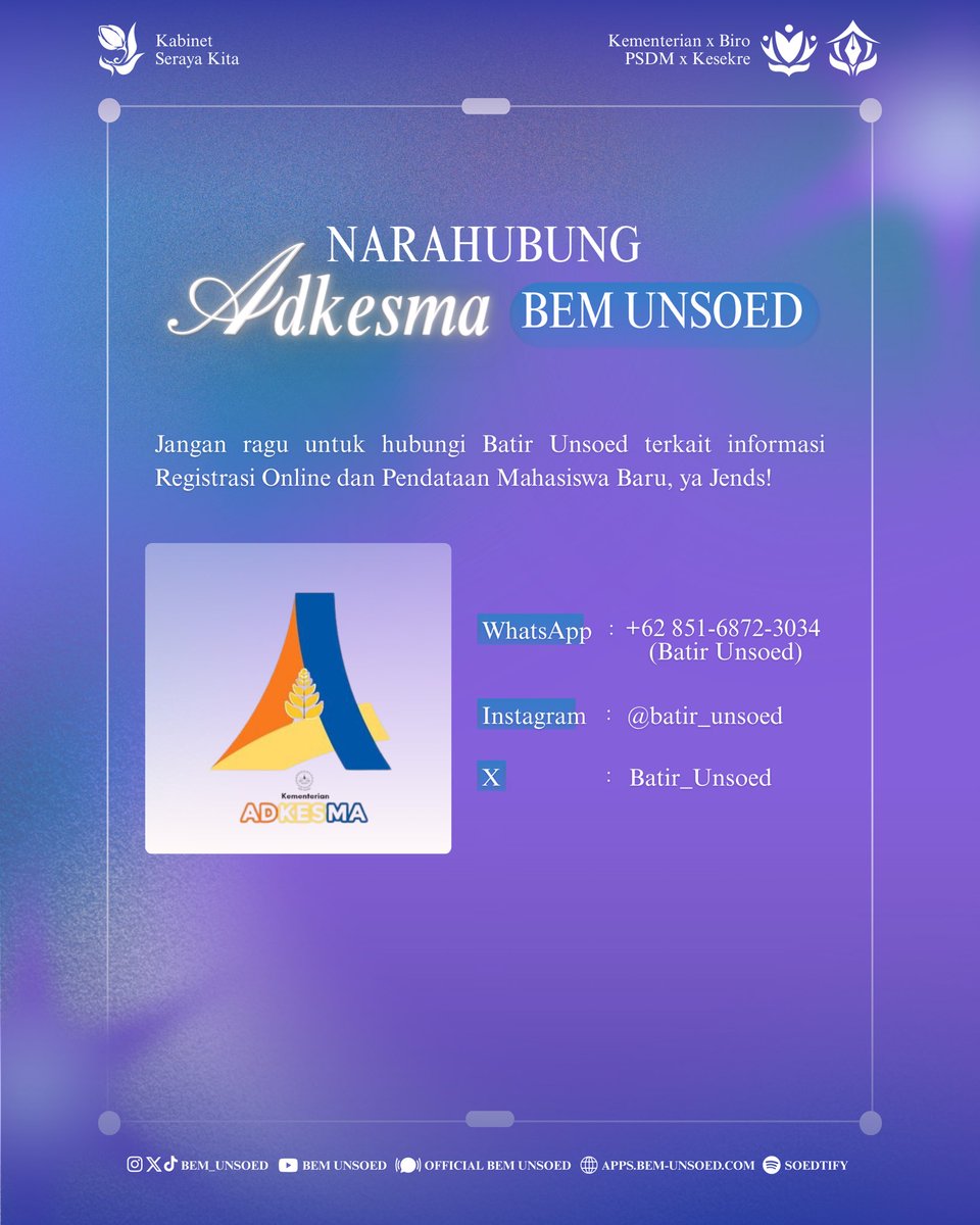 BEM UNSOED 2026 tweet media