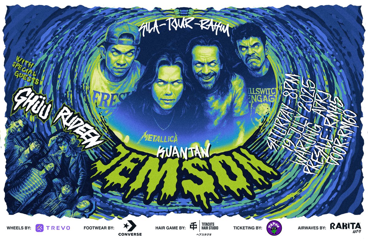 Jangan lupa 19 Julai Jemson main kat Kuantan, east coast! Turut merancakkan acara ini ialah RUDEEN &amp; GHÜU

Link ke tiket presale: tapautix.asia/upcoming-shows…