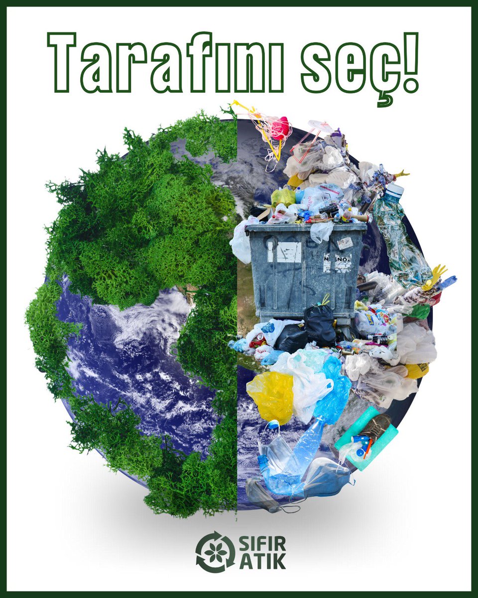 🌍 Tarafını seç!
Temiz bir dünya mı, çöp içinde bir gelecek mi?

♻️ Sıfır Atık hareketiyle israfı önle, doğayı koru!
Bugün attığın adım, yarının nefesi olur. 🌱

#SıfırAtık #TarafınıSeç #GelecekİçinBugün
#ZeroWaste #ChooseYourSide #EcoAction #SustainableLiving #WasteLess