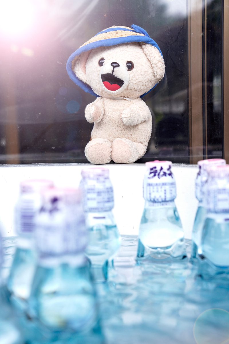 fafa_bear's tweet image. あつくてらむねがおいしい～☆
なつになると、らむねのみたくなるよね♪