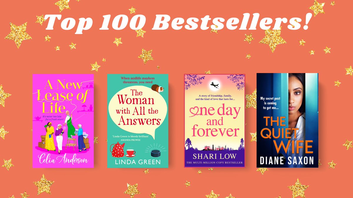 Boldwood Books (@boldwoodbooks) on Twitter photo ✨ TOP 100 BESTSELLERS ✨
Congratulations to <a href="/CeliaAnderson1/">Celia Anderson</a>, @lindagreenisms, @ShariLow and <a href="/Diane_Saxon/">Diane Saxon -</a> who are in the Kindle Top 100 Bestsellers chart! 🎉 ✨ TOP 100 BESTSELLERS ✨
Congratulations to <a href="/CeliaAnderson1/">Celia Anderson</a>, @lindagreenisms, @ShariLow and <a href="/Diane_Saxon/">Diane Saxon -</a> who are in the Kindle Top 100 Bestsellers chart! 🎉