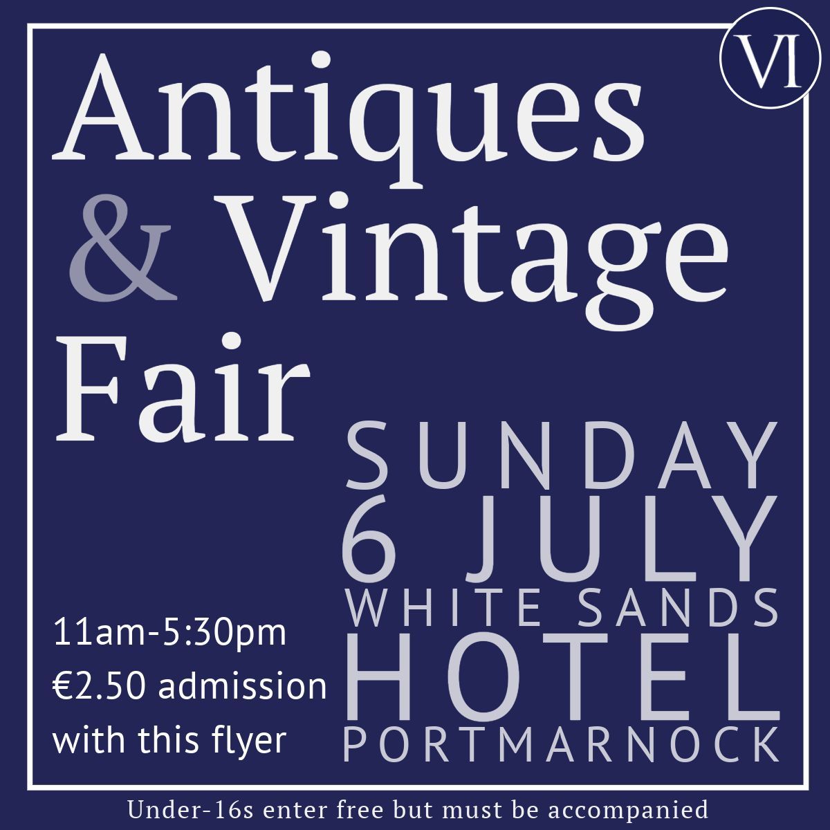 ANTIQUES, VINTAGE &amp; COLLECTABLES FAIR: This Sunday 6th July at the White Sands Hotel, #Portmarnock, 11am-5:30pm  Admission €2.50 with this flyer (full price: €3.50). Under-16s enter free but must be accompanied by a supervising adult.
#Swords #Malahide #Baldoyle #Sutton #Dublin