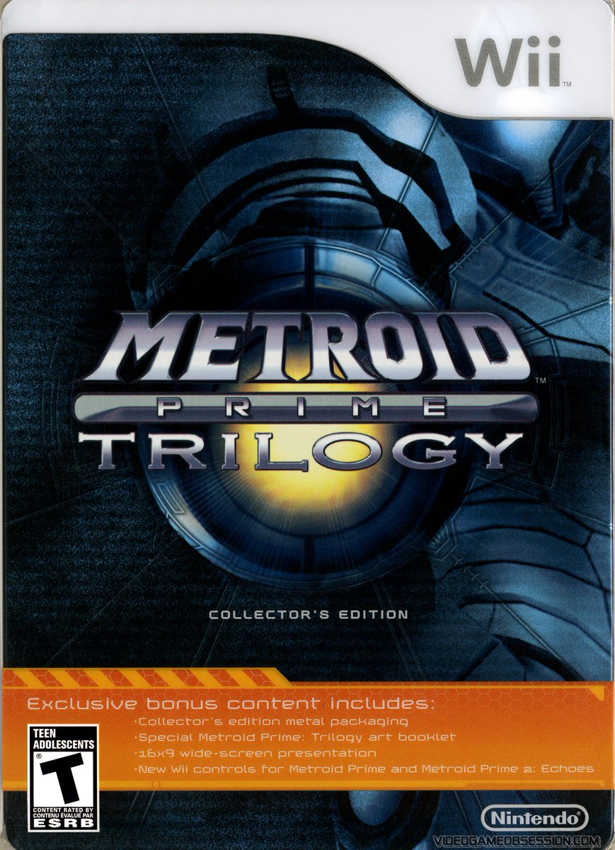 matthewhenzel's tweet image. Random #Wii box scan. #Metroid Prime Trilogy C.E. 
#VGOScans