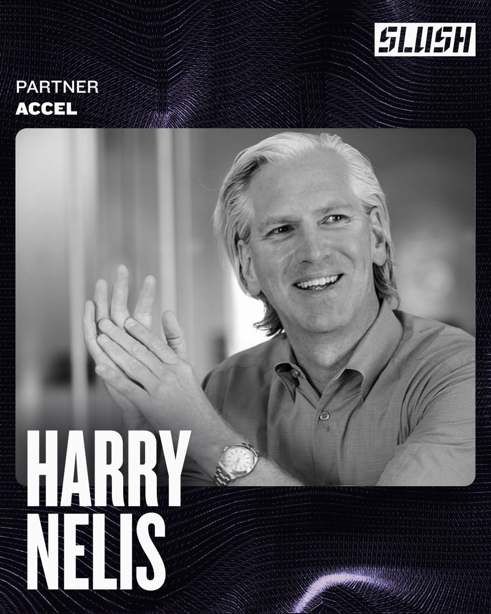 SlushHQ's tweet image. Before backing startups, Harry built one. He started his career as an engineer at @HP, then founded his own venture-backed software company.
After joining @Accel's London office as one of its first team members in 2004, Harry has collected a portfolio of standout companies like…