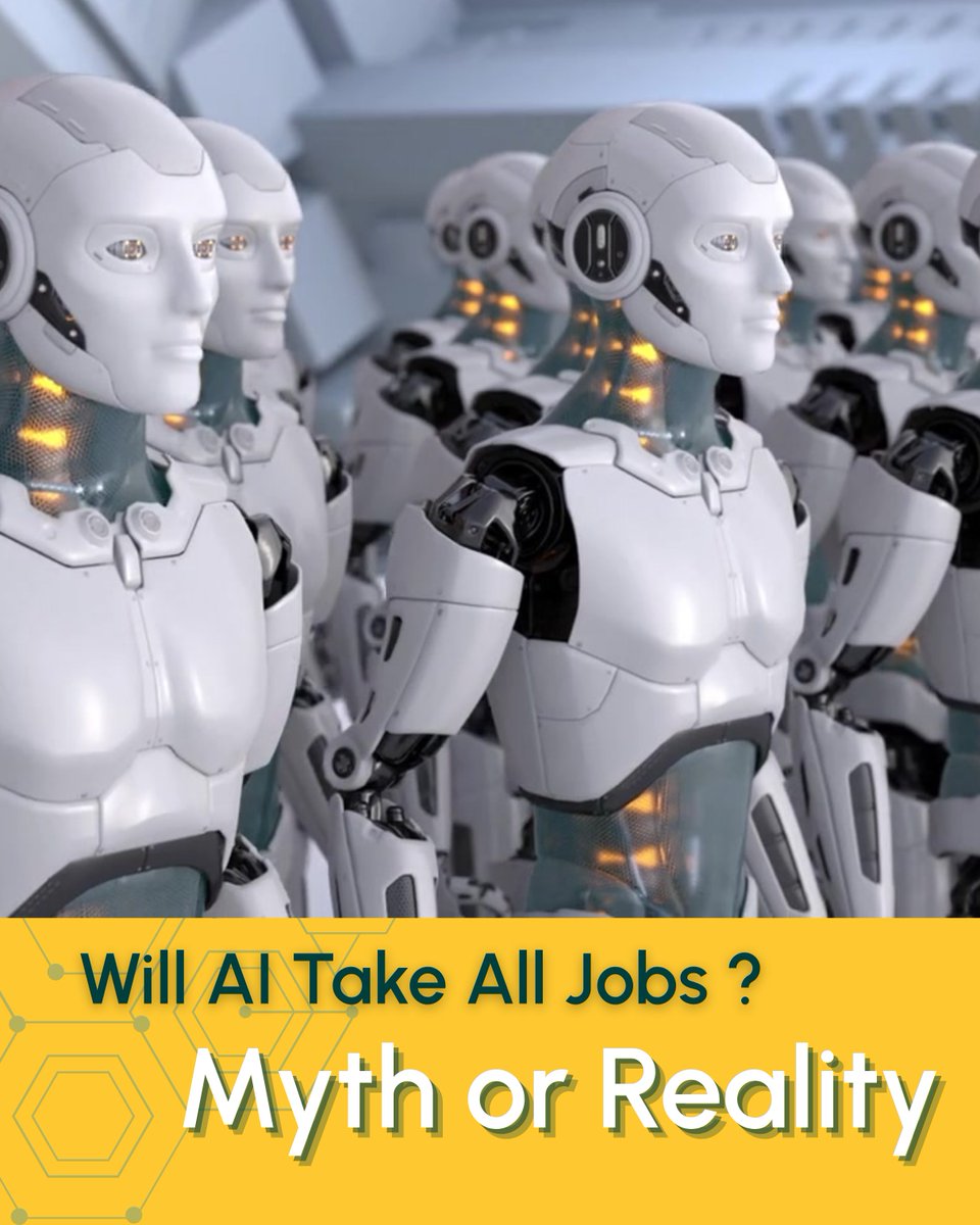 Gnits_Hyd's tweet image. “Will AI Take All Jobs?” It’s one of the most common fears in today’s tech-driven world — but it’s also one of the biggest myths. 

#TechMythBusted #FutureOfWork #AIandUs #EngineeringVoices #AIJobs #CampusTalks #StudentVoices #AIReady #GNITS #WomenInTech #FutureEngineers