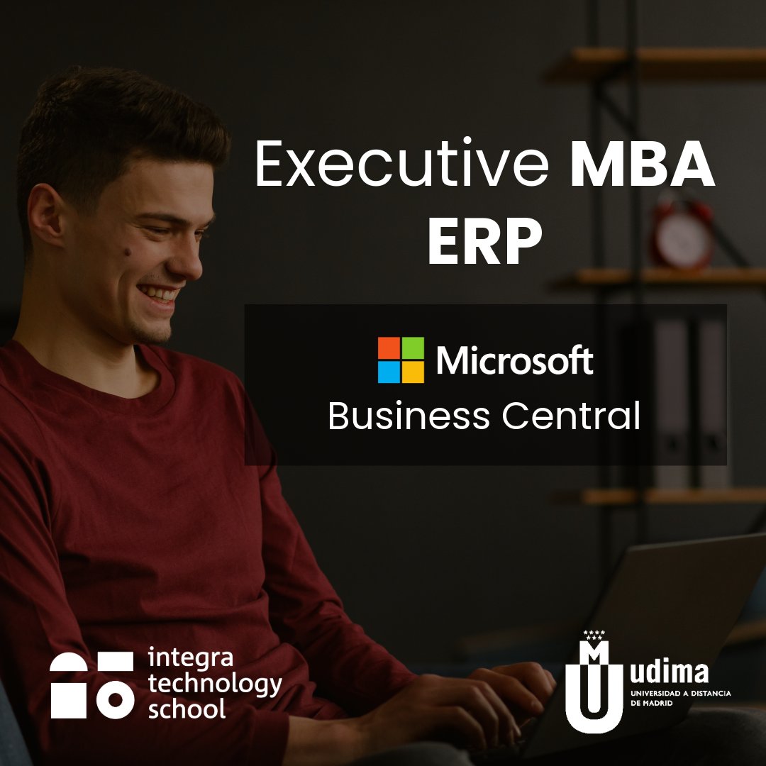 Executive MBA ERP Microsoft Business Central
Formación intensiva en liderazgo y digitalización con el ERP más implantado.
100 % online · 4 meses · Titulación universitaria
🔗 bit.ly/44a5OhU

#EMBA #ERP #BusinessCentral #TransformaciónDigital #IntegraTechnologySchool
