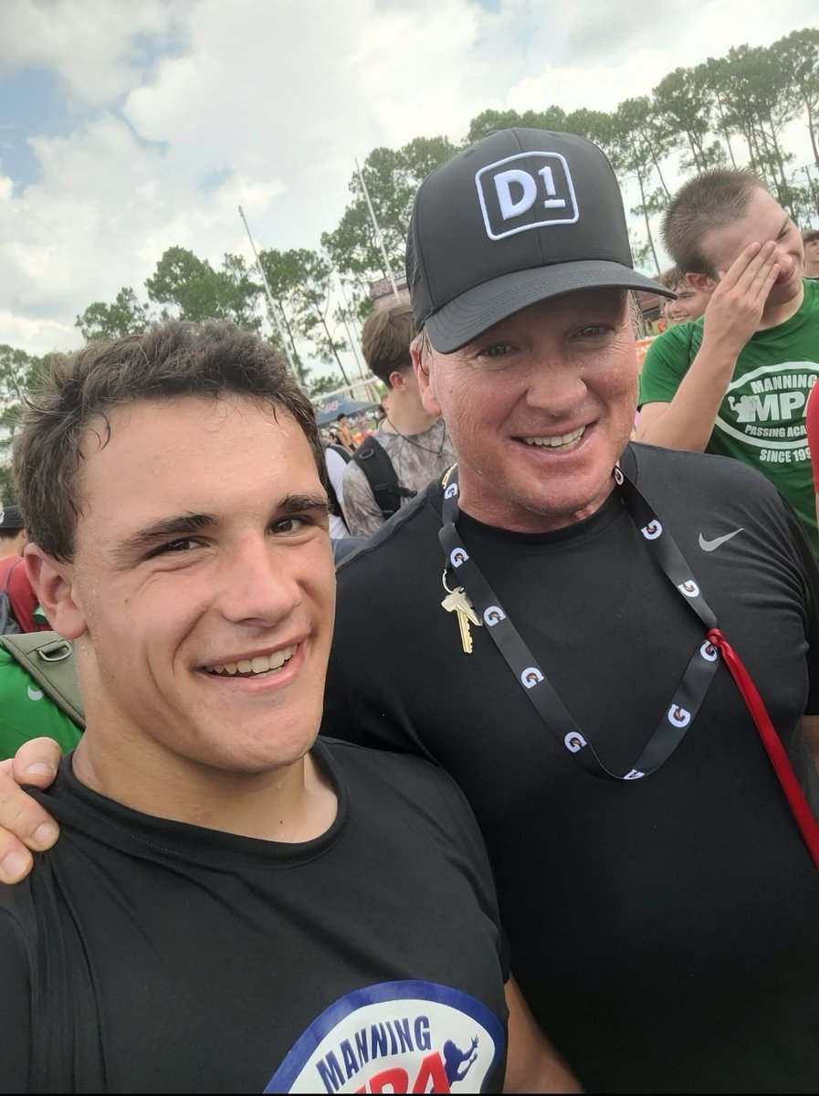 I had an unforgettable time at the MPA! I competed with some incredible players, learned a ton, met some great guys, &amp; rubbed elbows with some current &amp; soon to be legends. Thank you, Coach Gruden, for the kind gesture.
<a href="/BarstoolGruden/">Jon Gruden</a> <a href="/TaylorMustangFB/">Katy Taylor Football</a> <a href="/mpa_info/">Manning Passing Academy</a>