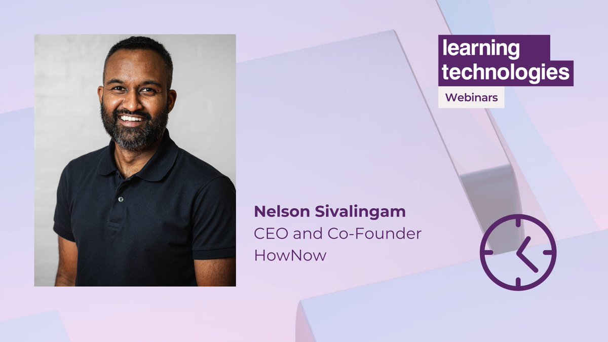 ⏰ There's still time to join us this week! #LTWebinars

In this webinar, <a href="/ThatNelsonDude/">Nelson Sivalingam</a> from <a href="/HowNowTeam/">HowNow</a> will explore how and why the best learning isn’t passive – it’s tailored, adaptive, and reinforced over time.

Register for free 👉 eu1.hubs.ly/H0kXjDG0

#LnD #Webinar