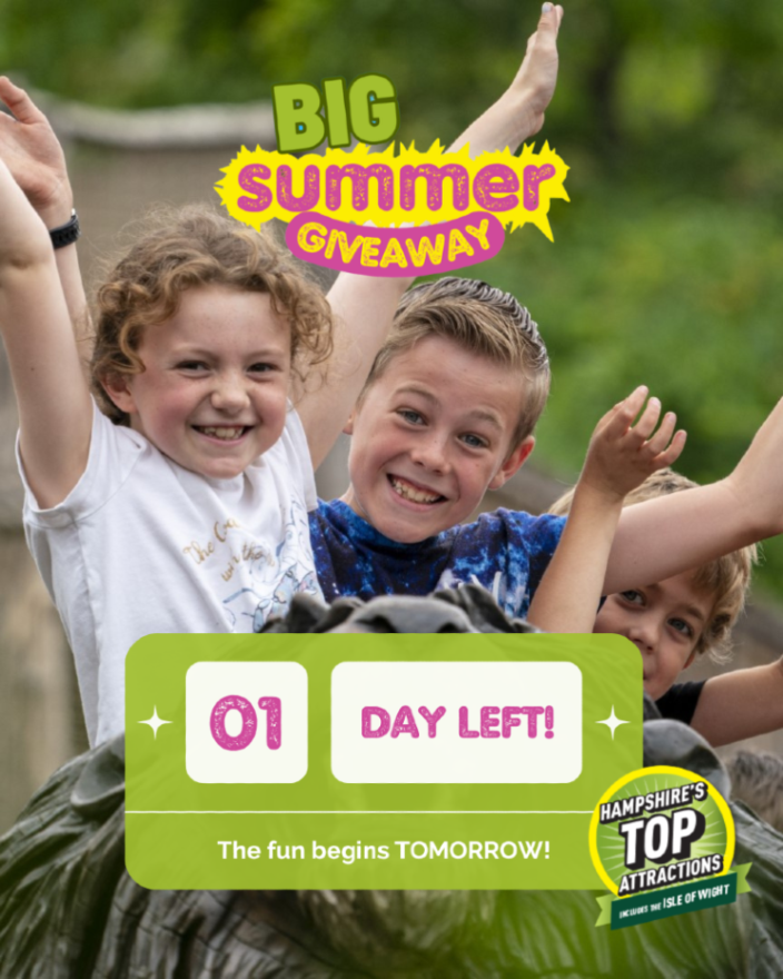 The wait is almost over! 🥳 Tomorrow's the day we launch our BIG Summer Giveaway! 

Get ready for some Hampshire magic! Make sure you are signed up to our email list so you don't miss out: …shireattractions.us10.list-manage.com/subscribe?u=1a… 

#hantstopdaysout