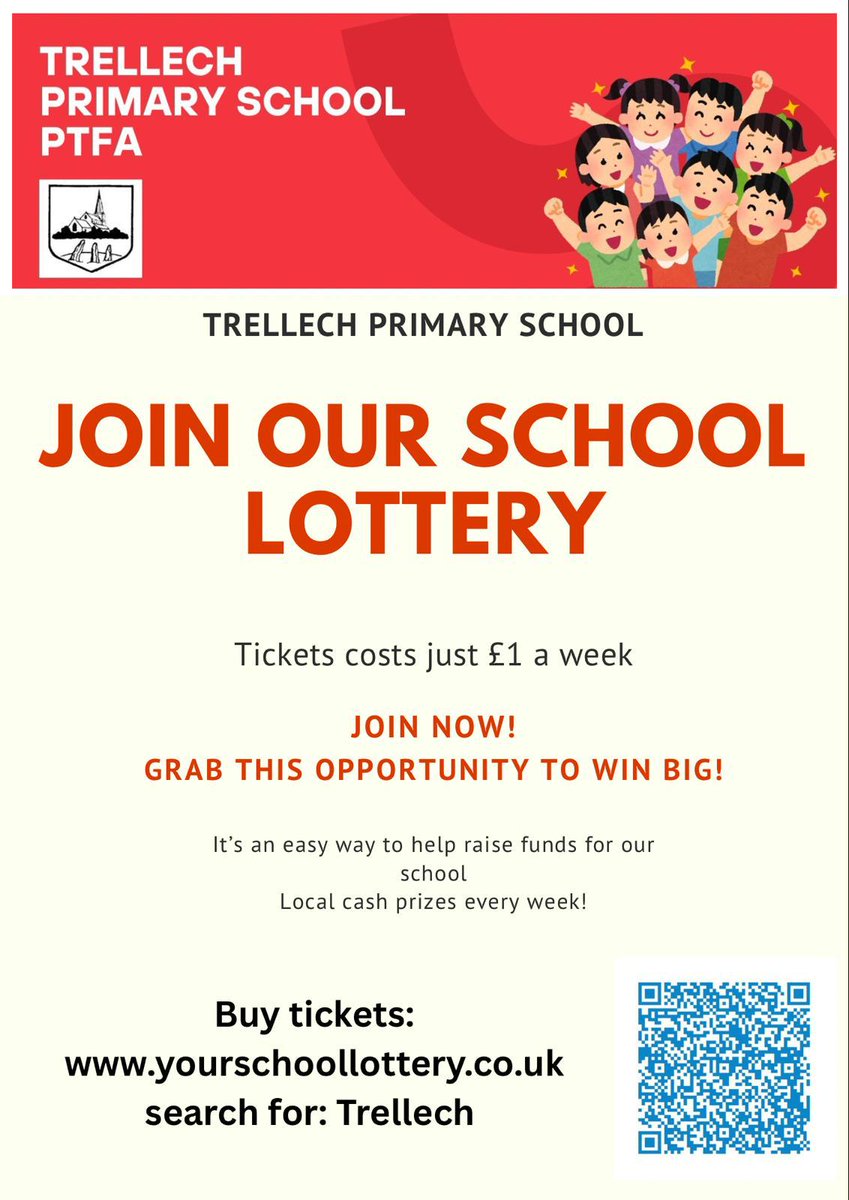 Trellech Primary PTFA (@trellechptfa) on Twitter photo This last weekend, <a href="/TrellechPrimary/">Trellech Primary Sch</a> school lottery reached a milestone 6⃣ year anniversary. During those years, the lottery has raised an incredible £3600. Come and join us to make a real difference and have the chance of winning great prizes. 🔗shorturl.at/9M1td This last weekend, <a href="/TrellechPrimary/">Trellech Primary Sch</a> school lottery reached a milestone 6⃣ year anniversary. During those years, the lottery has raised an incredible £3600. Come and join us to make a real difference and have the chance of winning great prizes. 🔗shorturl.at/9M1td