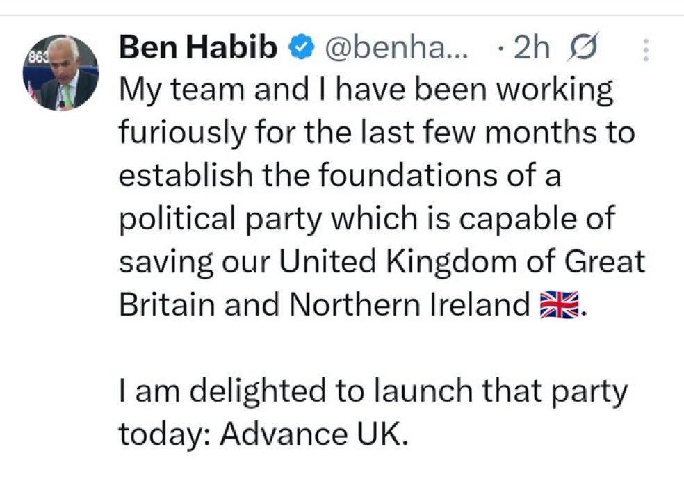 Oh good another nutbag right wing party. We now have Reclaim, Advance, Reform, UKIP. Anyone else?