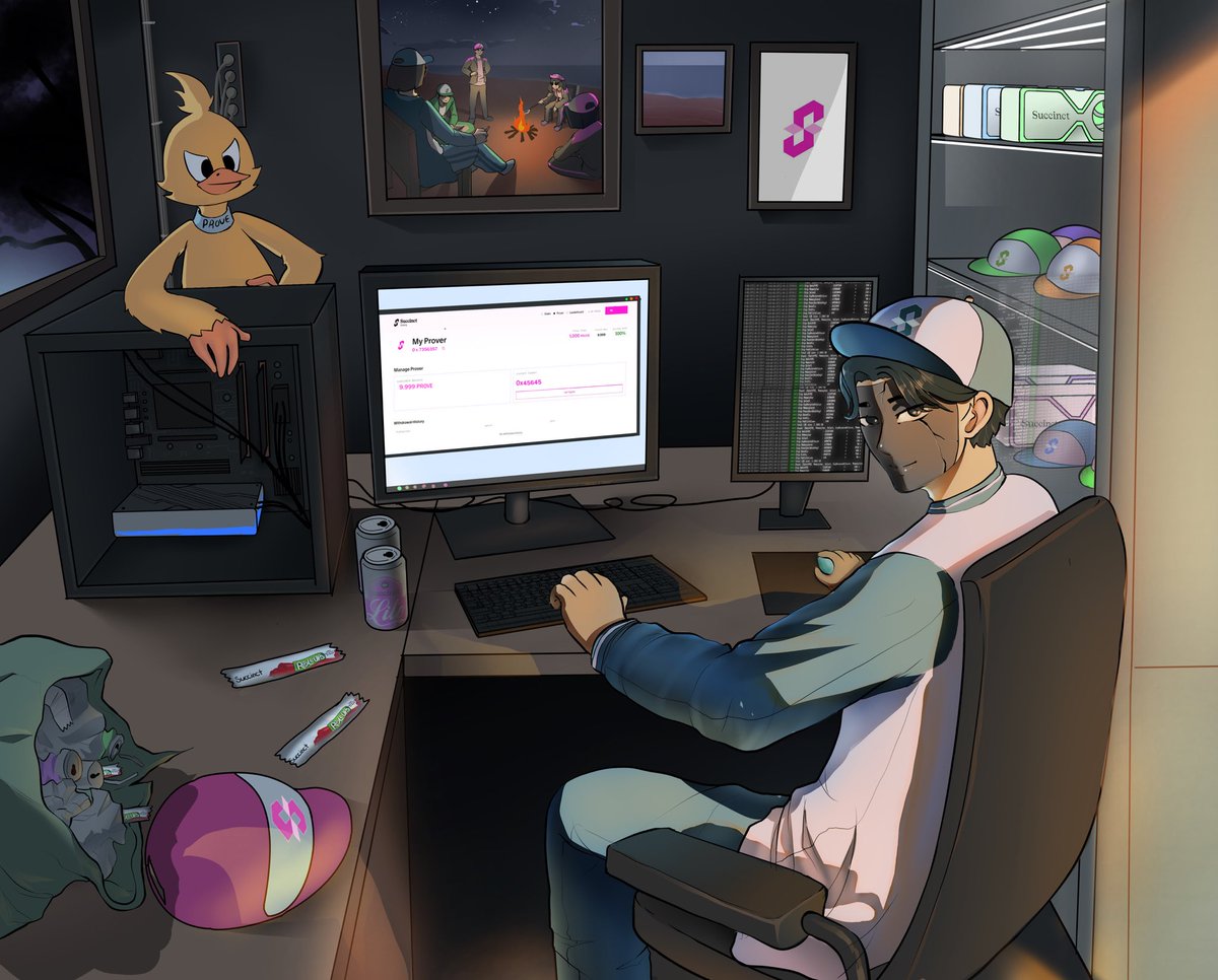 Stage 2.5 Art

sitting in front of the computer running Stage 2.5

when do I get to feel this vibe? i need 1k $PROVE to make it happen😹

<a href="/SuccinctLabs/">Succinct</a> <a href="/0xCRASHOUT/">crashout</a> <a href="/nair_advaith/">Advaith</a>