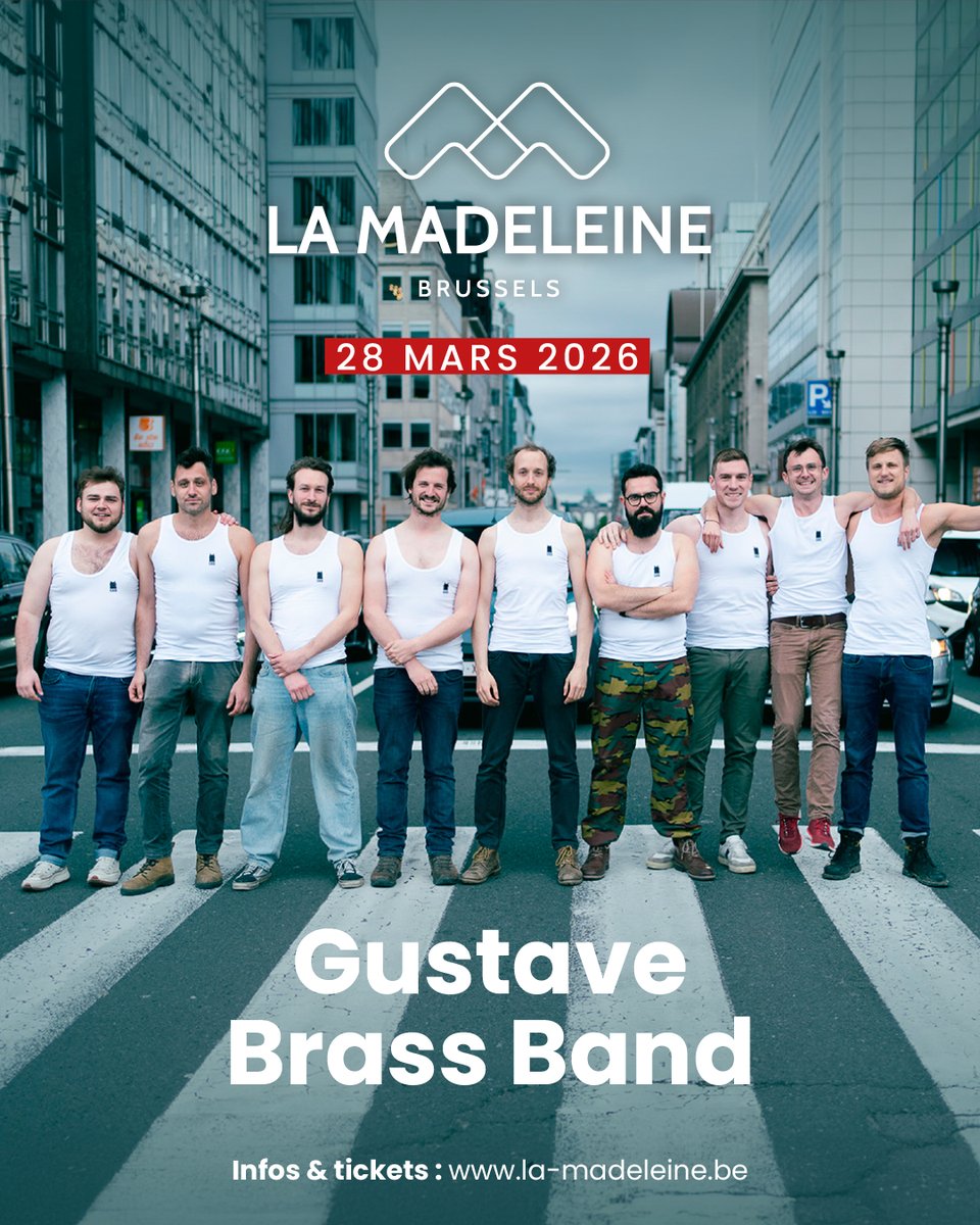Meet the Gustave Brass Band: their fusion of brass, beats, and blindingly white singlets will have you grooving like it's the end of the world. See them on 28 March 2026 at La Madeleine ! 🎺 🎶
🎫 Tickets on sale now: bit.ly/4lwWJWb

#gustavebrassband - #lamadeleine