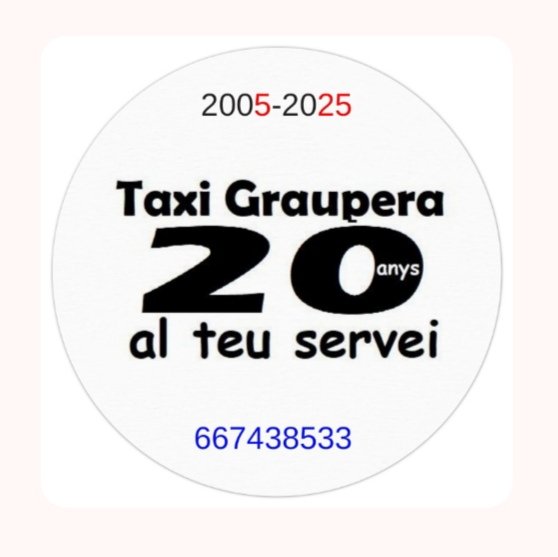 TaxiGraupera's tweet photo. 20 anys al teu servei....
#taxi #Graupera #Taxigraupera #mataro #Maresme #autotaxisfrancesc #Taxigraupera #Taximataro #GruptaxiGraupera #Serveidetaxi #ElteuTaxi #taxigraupera20anys https://t.co/QpOBDMKcR6